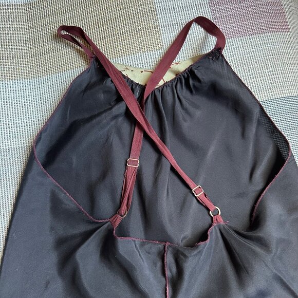 Vintage Rozae Nichols Black Jewel Rhinestone Silk Tank Top, Size Medium - Picture 5 of 7